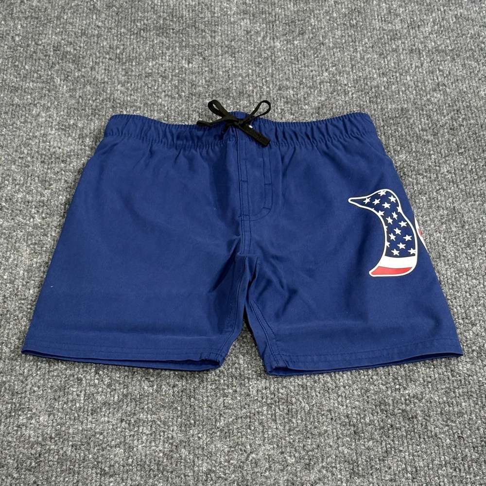 Hurley Swim Trunks Boys 4T Blue Built In Brief Elastic Waist Lined Patriotic